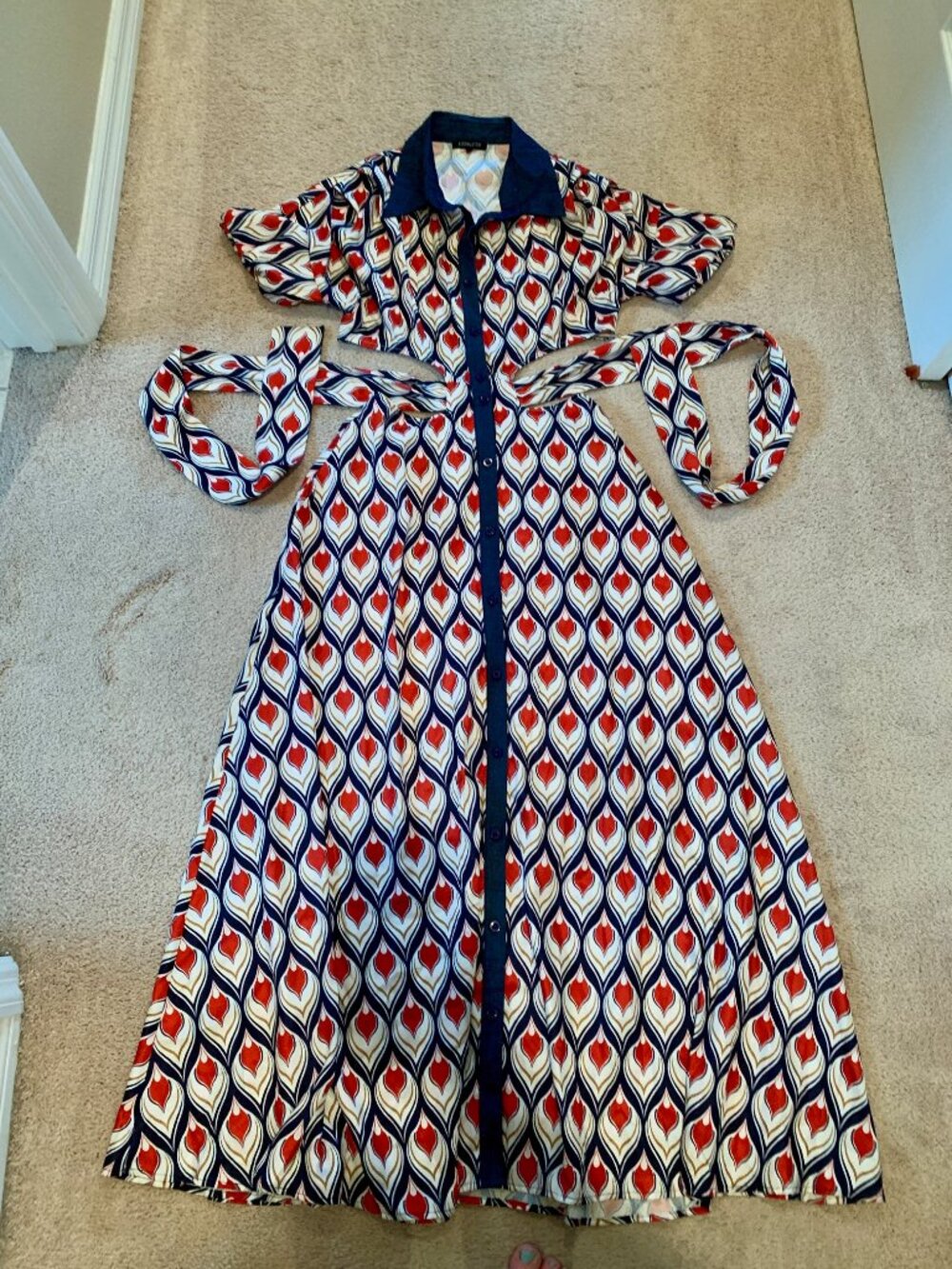 CQ by CQ Retro Geometric Cutout Maxi Dress Size M